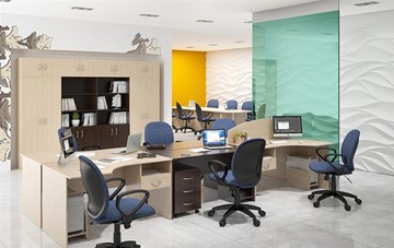 Набор мебели в офис SIMPLE с эргономичными столами и тумбами в Шадринске - предосмотр 5